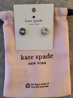 Kate Spade "Spot The Spade" Stud Earrings, NWT